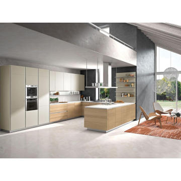 2016 Modern White Sliding Door Kitchen Furniture Cabinet